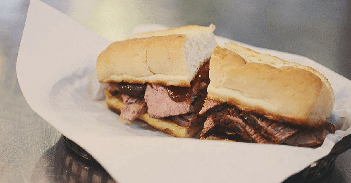 Tri-tip sandwich from Firestone Grill