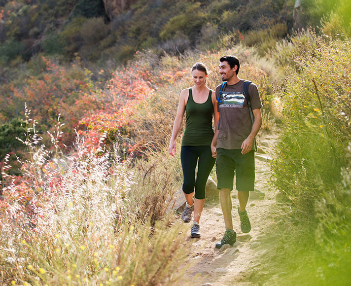 A couple hiking in San Luis Obispo, California