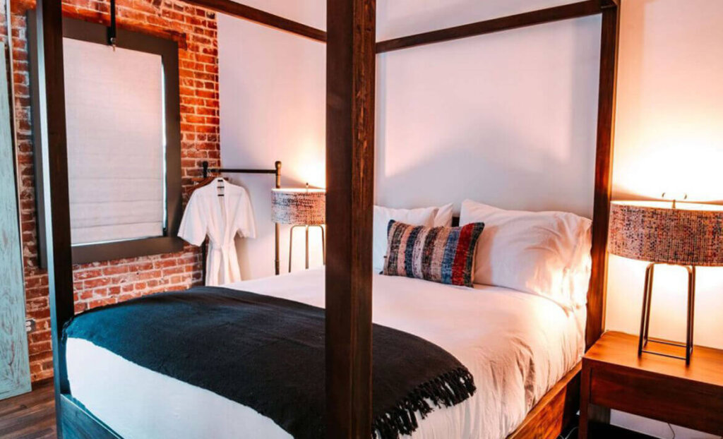 Bedroom of SLO Brew Lofts
