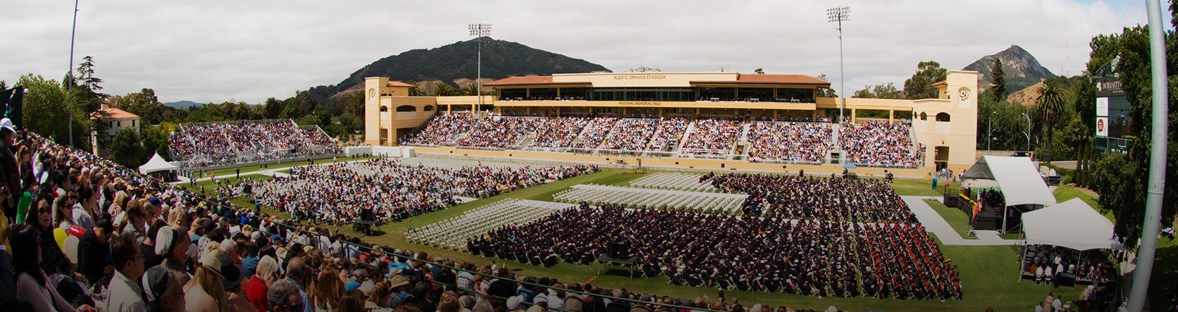 Cal Poly commencement in Spanos Stadium