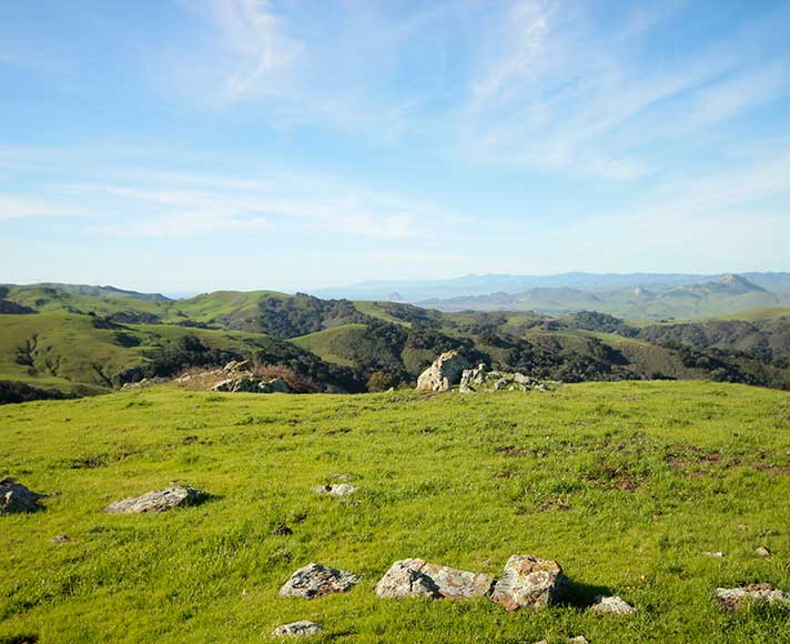 View of San Luis Obispo from overlanding destination, Prefumo Canyon