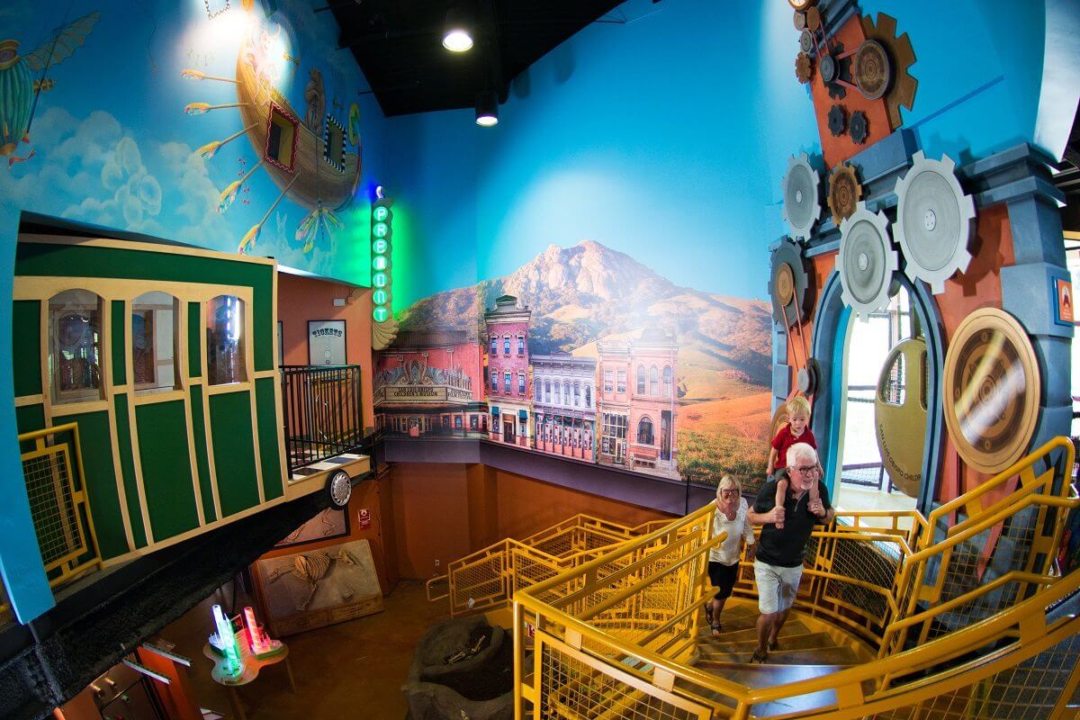 A family exploring the SLO Children's Museum