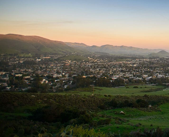 Green Hills with Sunset in San Luis Obispo