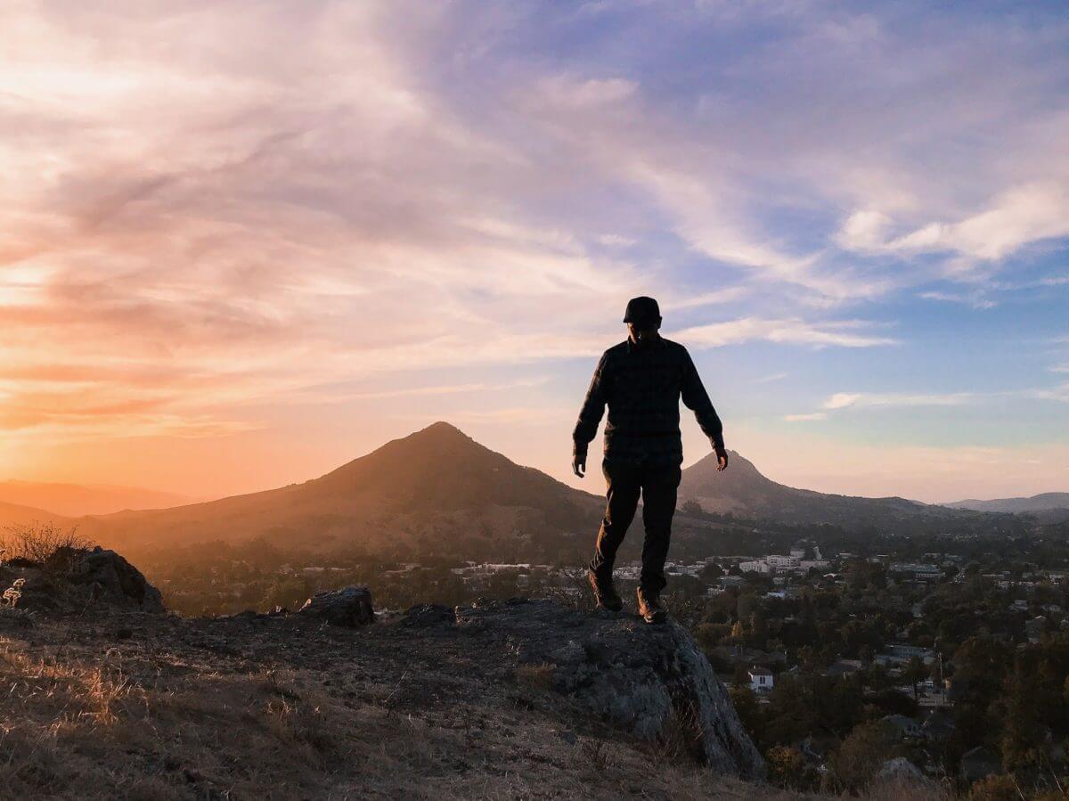 Adventure Aide Luke Bender sunset mountain