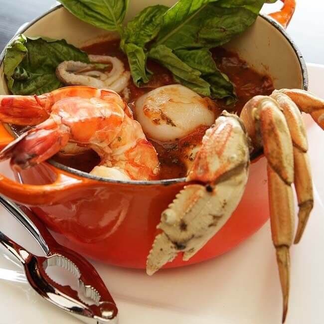 Gluten-Free Crab and Shrimp dish from Ciopinot