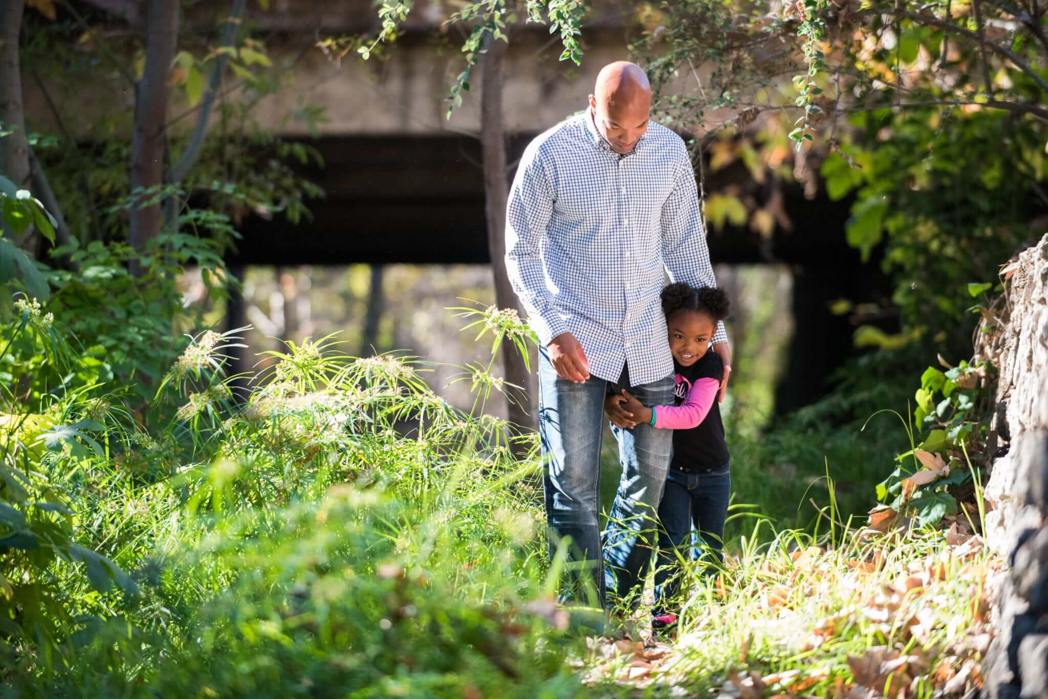 Father and Daughter near the SLO Creek