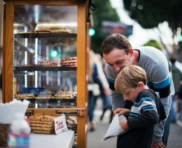 Father and Son at the Downtown SLO Farmers Market