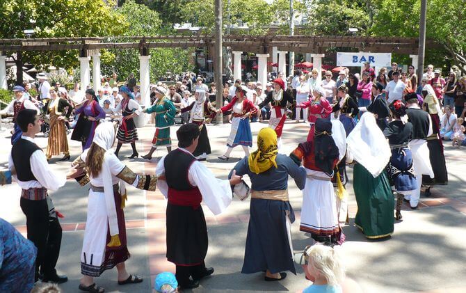 San Luis Obispo Greek Festival in Mission Plaza