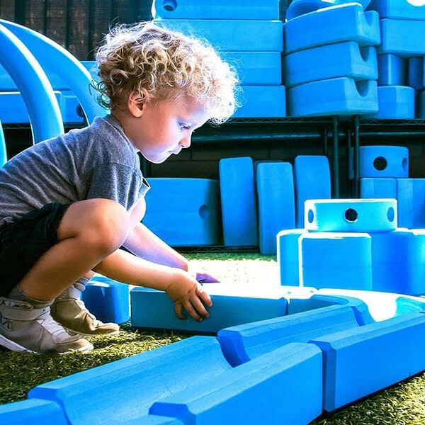 Big Blue Blocks at Children's Day in the Plaza SLO