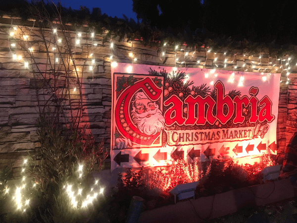 Entrance to Cambria Christmas Market