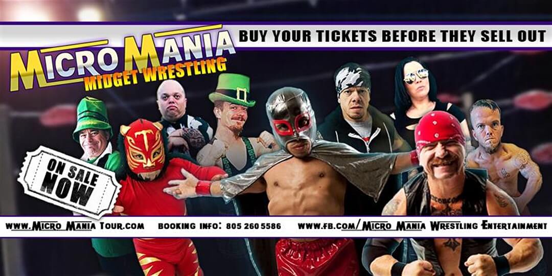 Miget wrestlers Micro Mania infographic