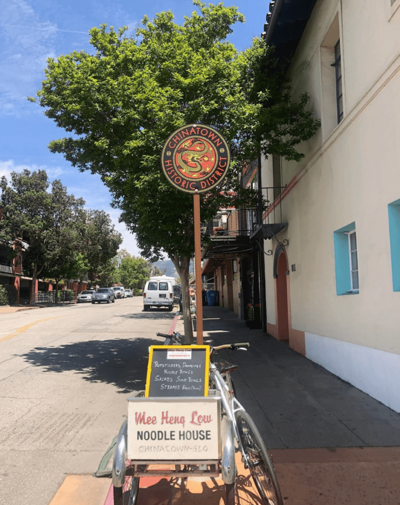 Chinatown signs in Downtown SLO