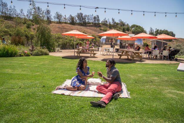 A couple enjoying one of the many things to do in slo wine country