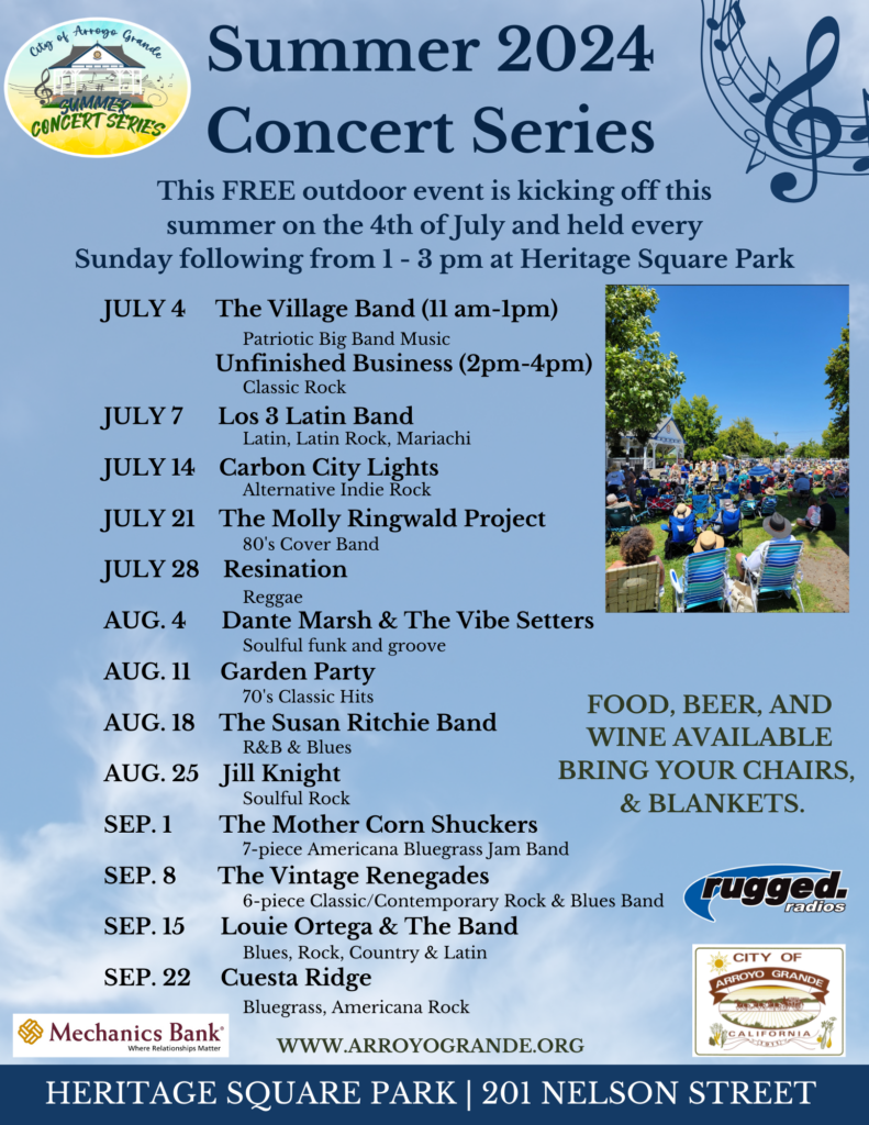 City of Arroyo Grande Summer Concert Series | Visit SLO