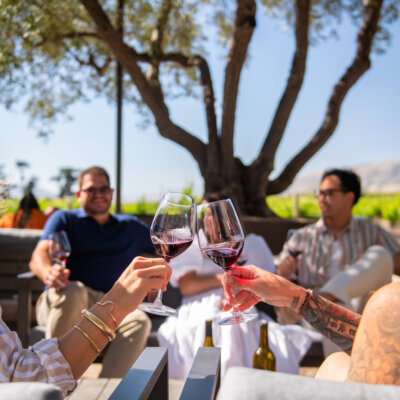 People doing wine tasting in SLO